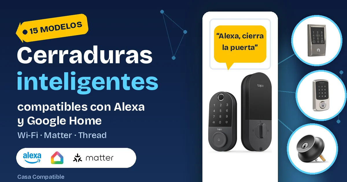 Cerraduras inteligentes compatibles con Alexa y Google Home